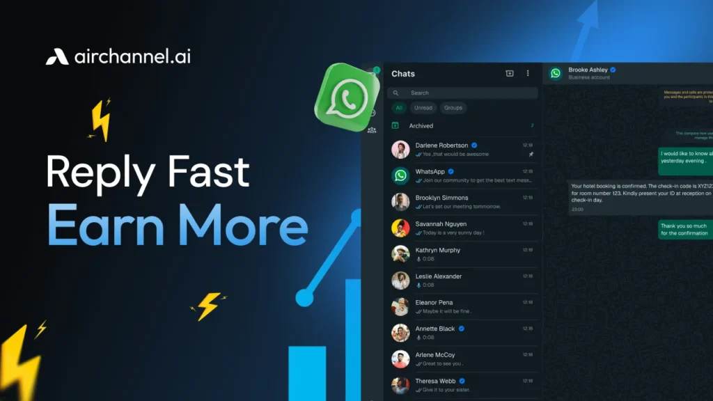 Improve Whatsapp response time with a unified inbox to reply faster and increase sales performance.