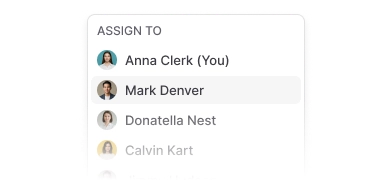 Interface for assigning conversations to team members to improve workflow efficiency and response times.