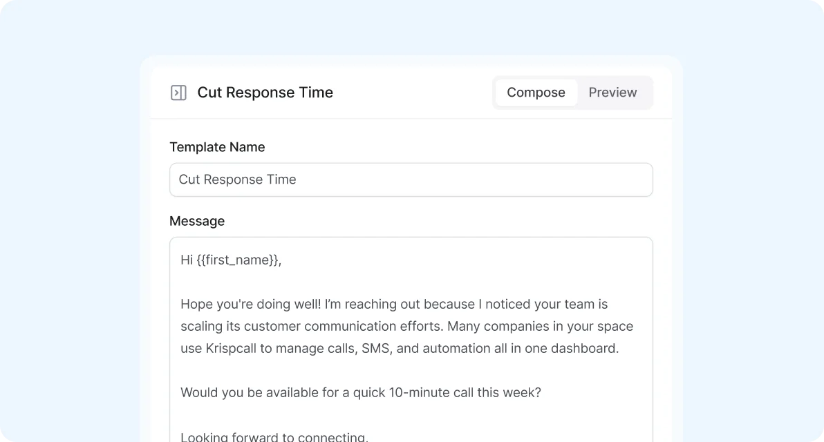 Creating flexible message templates with dynamic variables to personalize customer outreach and cut response times in a shared team inbox.